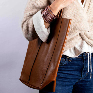 Large Tote - Dark Camel