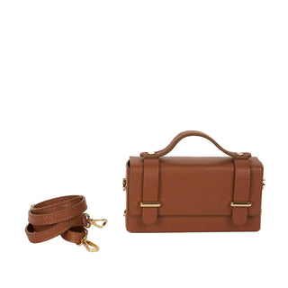 Margot Clutch - Camel Plain Leather | Maison Fanli