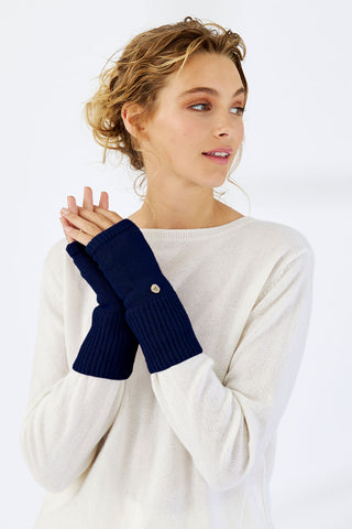 Wrist Warmers - French Navy | Mia Fratino