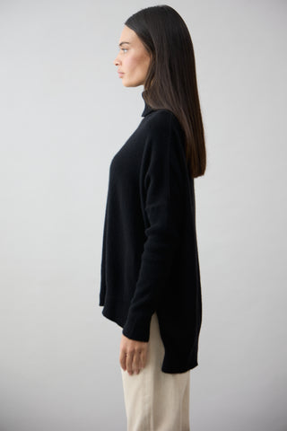 Gigi Step Rollneck - Jet Black | Mia Fratino