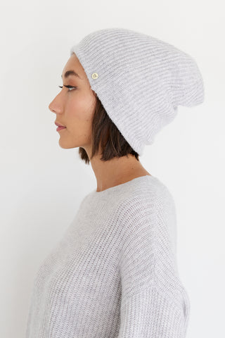 Ribbed Beanie - Foggy | Mia Fratino