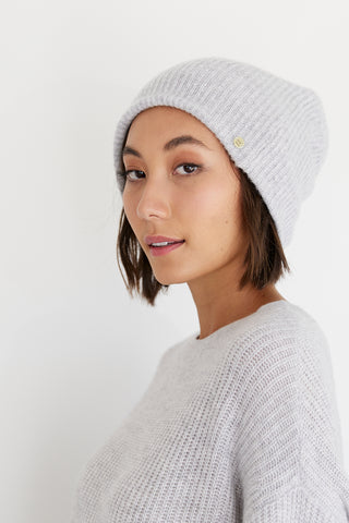 Ribbed Beanie - Foggy | Mia Fratino