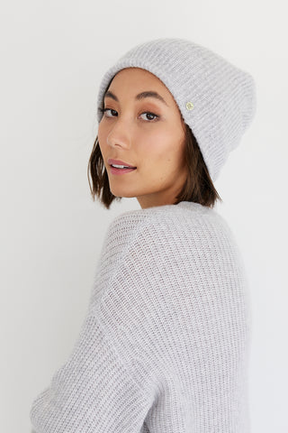 Ribbed Beanie - Foggy | Mia Fratino