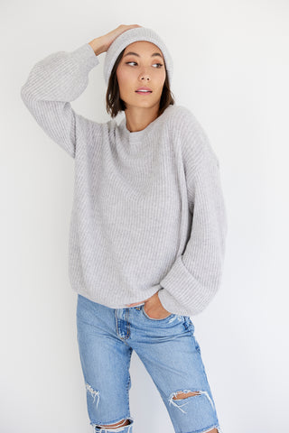 Ribbed Beanie - Foggy | Mia Fratino