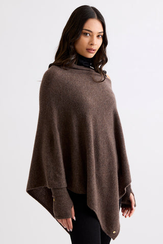 Mia Poncho - Espresso | Mia Fratino