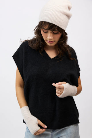 Ribbed Beanie - Alabaster | Mia Fratino