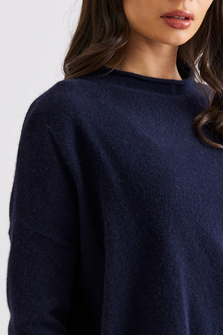 Sloane Mockneck - French Navy | Mia Fratino