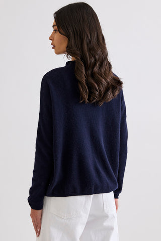 Sloane Mockneck - French Navy | Mia Fratino
