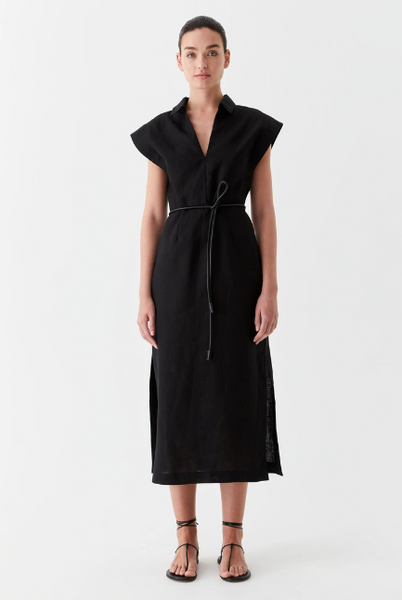 Morrison - Belle Linen Dress - Black