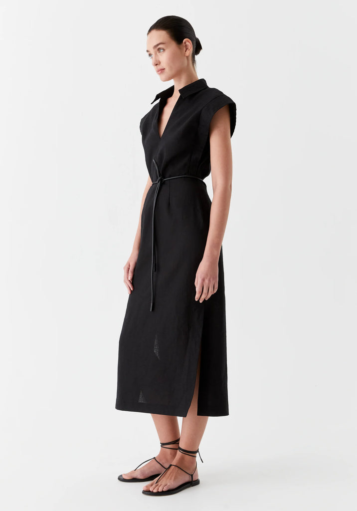 Morrison - Belle Linen Dress - Black