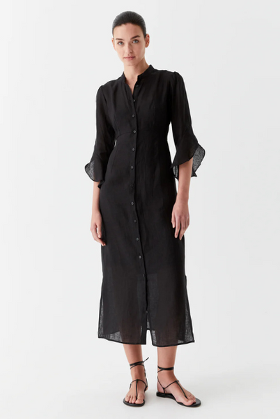 Morrison - Esther Linen Dress - Black