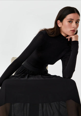 Morri Merino High Neck Black