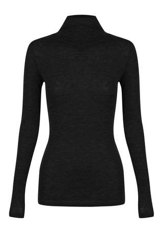Morri Merino High Neck Black