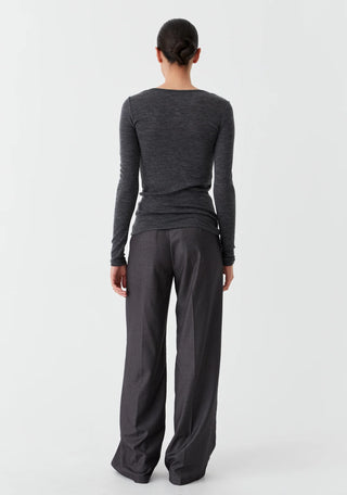 Morrison Morri Merino Round Neck Charcoal
