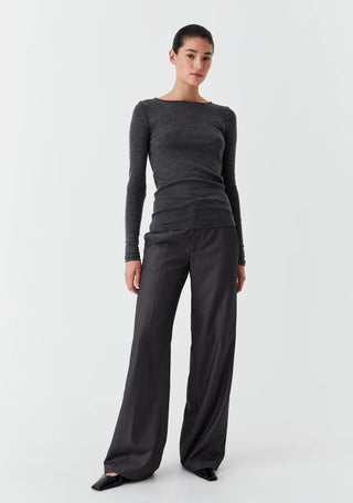 Morrison Morri Merino Round Neck Charcoal