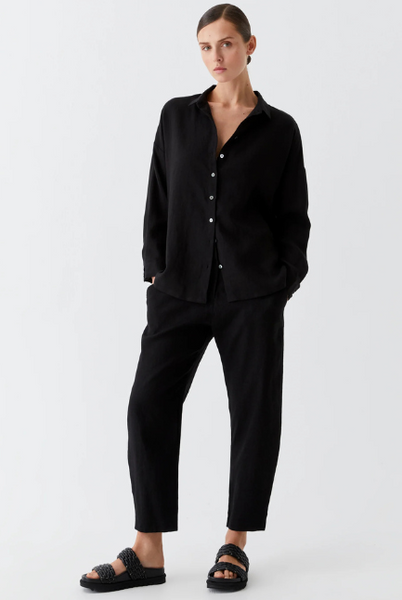 Morrison - Rocco Linen Pant - Black