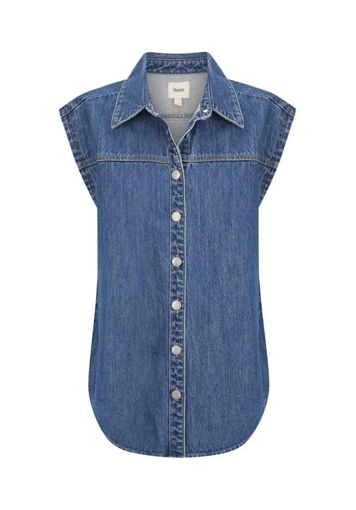 Morrison - Theo Denim Vest - Blue