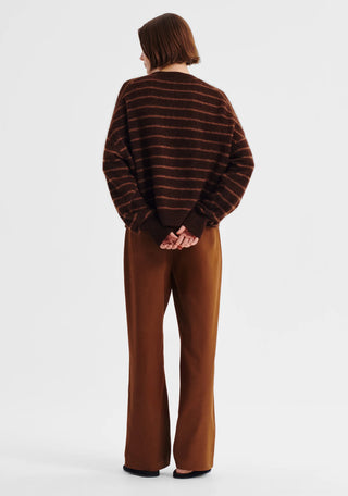 Albi Knit Pullover - Toffee Stripe | Morrison