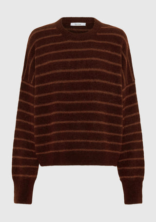 Albi Knit Pullover - Toffee Stripe | Morrison
