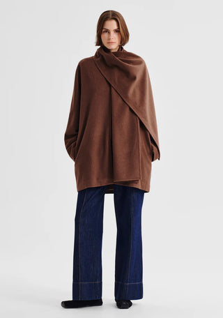 Etta Cape Coat - Nutmeg | Morrison