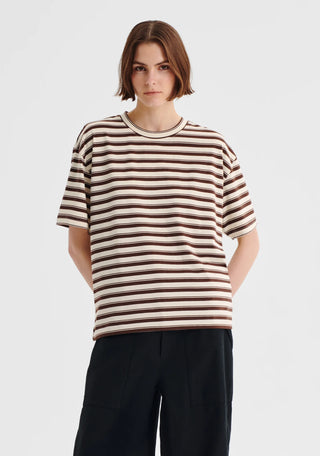 Jericho Stripe Tee - Espresso | Morrison