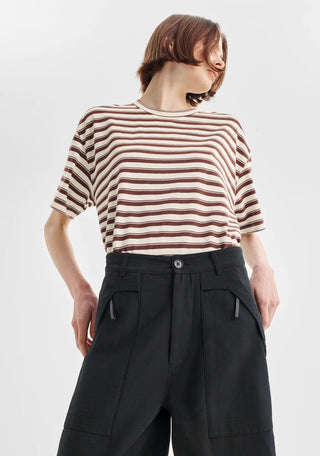 Jericho Stripe Tee - Espresso | Morrison
