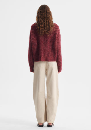 Leni Knit Pullover - Berry | Morrison