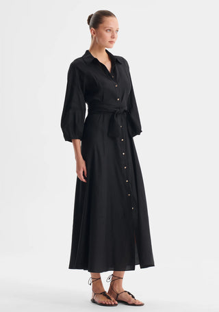 Madelyn Shirt Dress - Black | Morrison