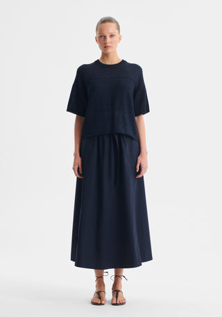 Marli Knit Tee - Navy | Morrison