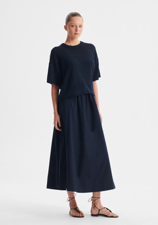 Marli Knit Tee - Navy | Morrison