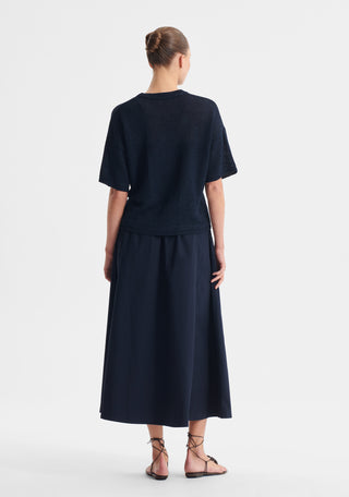 Marli Knit Tee - Navy | Morrison