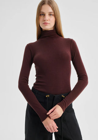 Morri Merino High Neck - Espresso | Morrison