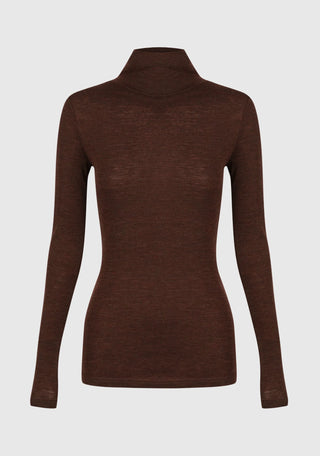 Morri Merino High Neck - Espresso | Morrison