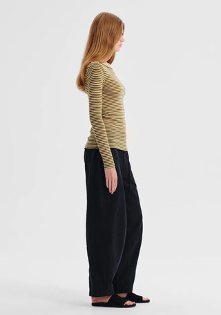 Morri Merino Stripe Round Neck - Avo/Birch | Morrison