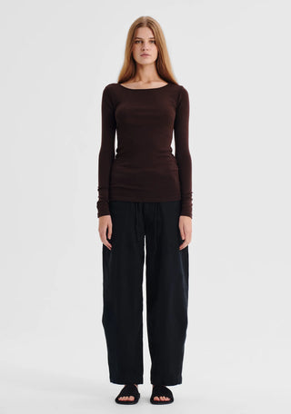 Morri Merino Round Neck - Espresso | Morrison