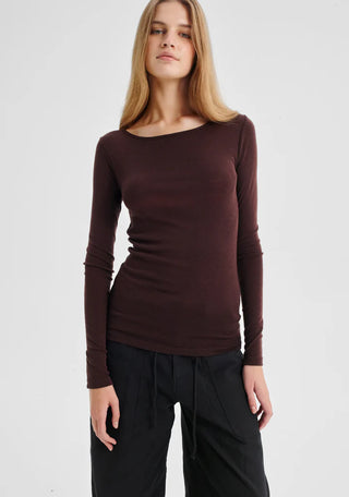 Morri Merino Round Neck - Espresso | Morrison