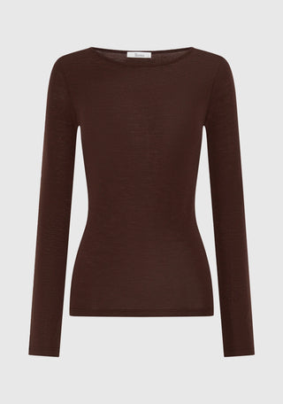 Morri Merino Round Neck - Espresso | Morrison