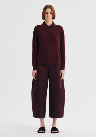 Oxford Merino Knit Polo - Pinot | Morrison