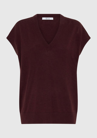 Oxford Merino Knit Vest - Pinot | Morrison