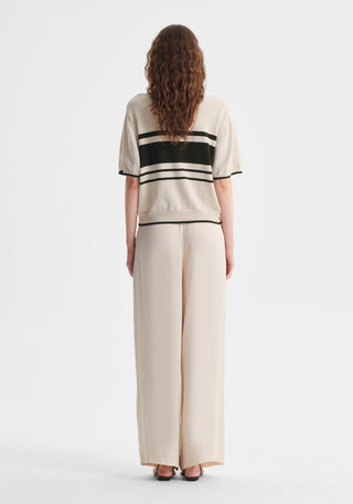Regatta Knit Tee - Khaki/Ecru | Morrison