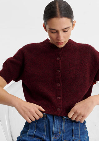 Solenne Knit Cardigan - Eggplant | Morrison