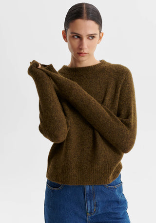 Solenne Knit Pullover - Khaki | Morrison