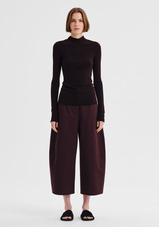 Talia L/S Merino Knit Top - Espresso | Morrison