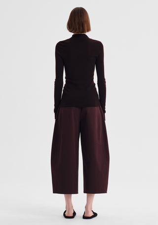 Talia L/S Merino Knit Top - Espresso | Morrison