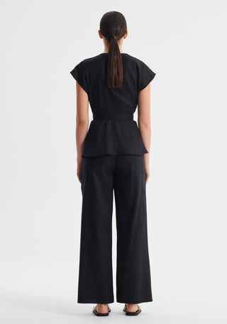 Victoria Pintuck Pant - Black | Morrison
