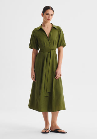 Victoria S/S Shirt Dress - Chive | Morrison
