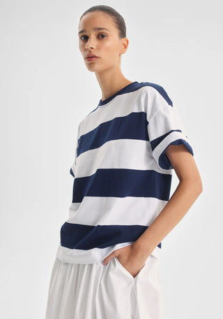 Morrison Rory Stripe Tee - Navy