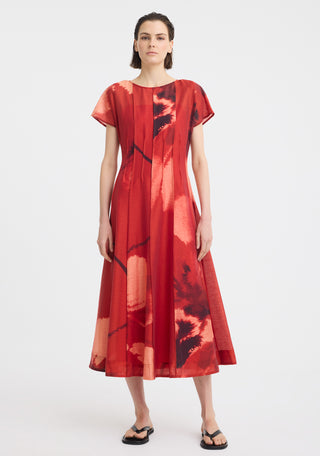 Astra Pintuck Dress – Poppy Print | Morrison