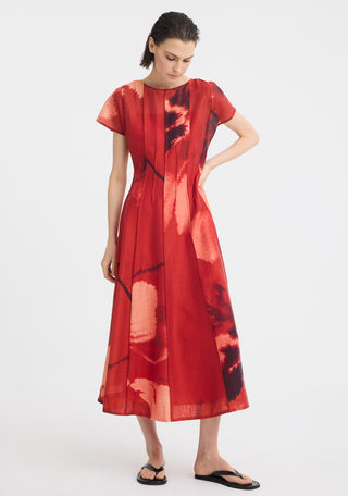 Astra Pintuck Dress – Poppy Print | Morrison