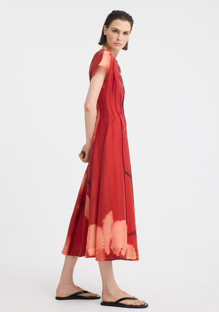 Astra Pintuck Dress – Poppy Print | Morrison
